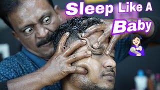 Cure Insomnia And Sleep Like A Baby | Big Eye Barber Doing Head & Neck Massage ASMR | Lots Of Crack