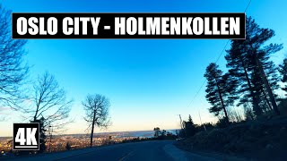 Oslo City To Holmenkollen | Relaxing Drive |  4K