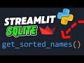Streamlit + SQLite Tutorial 6: Sort Data Alphabetically in Your Python App