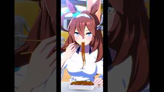 焼きそばを食べるブルボン（ウマ娘-ミホノブルボン）