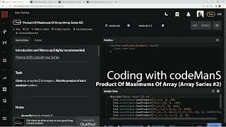 Codewars 7 kyu Product Of Maximums Of Array (Array Series #2) JavaScript