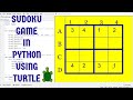 How to make Sudoku Game in Python | 4X4 Sudoku Game explained in Hindi/Urdu