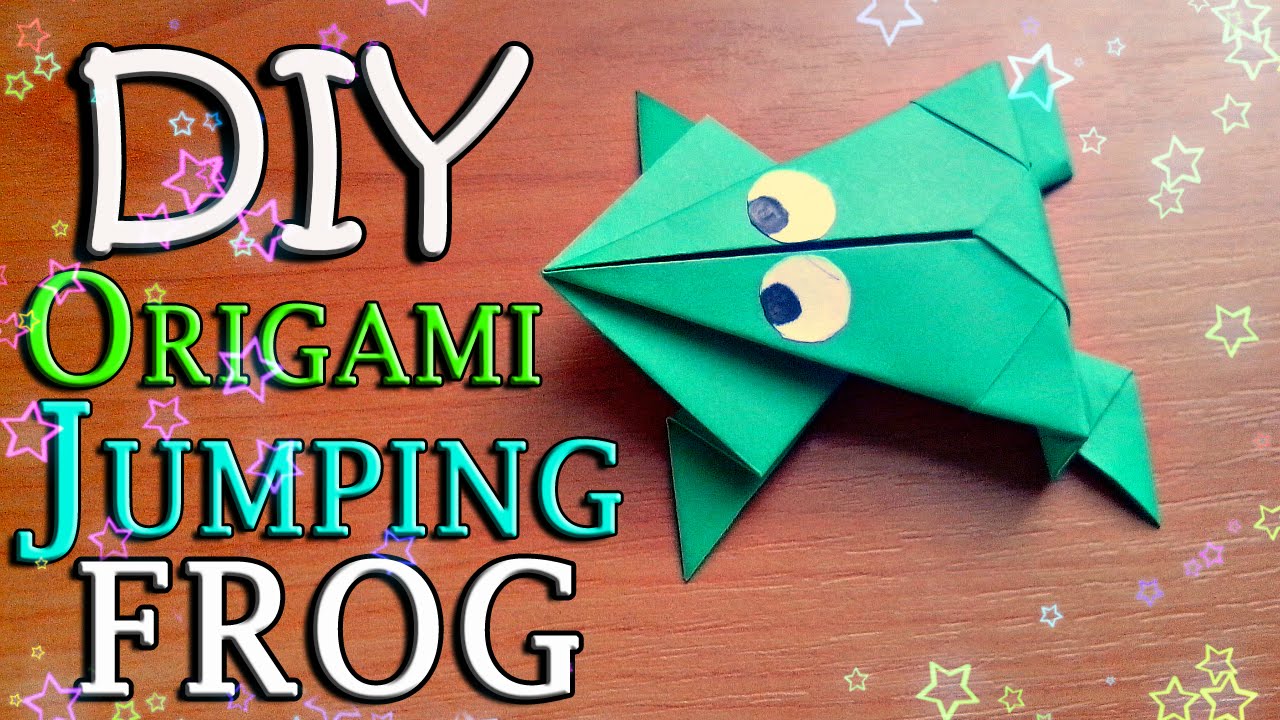 DIY How To Make Easy Origami Toy. Jumping Frog From Paper For Children ...