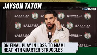 PRESS CONFERENCE: Jayson Tatum on final play vs Miami, back-to-back losses