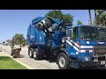 Republic Services: All 3 route trucks nailing the Thursday Route on a breezy, hot day + Spare clips