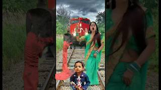 Funny train vs sand sculpture special effects on the majical girl dance💃#shortvideo #funnystories