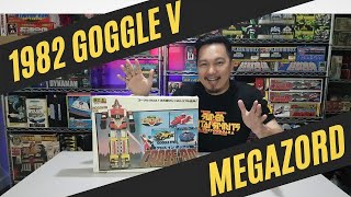 Goggle V Robo  Megazord review unboxing 大戦隊 ゴーグルファイブ ポピー超合金 ゴーグルロボ, [반창고털기]반다이 고전완구 전대물 大戦隊 고글파이브