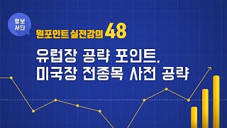 48회.[랭보사단]원포인트실전강의(유럽장 공략 포인트 및 미국장 전 종목 사전 공략 계획 파동분석사례)190314