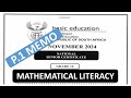 Copy of MEMO MATHEMATICAL LITERACY  PAPER 1  GRADE 12 FINAL EXAMS NOVEMBER EXAMS 2024 [THUNDEREDUC