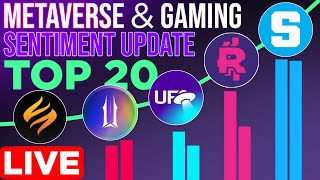 Top 20 Metaverse \u0026 NFT Gaming Tokens | Sentiment Ranking Update