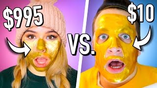 $995 Face mask vs $10 face mask! Cheap vs expensive beauty products tested!