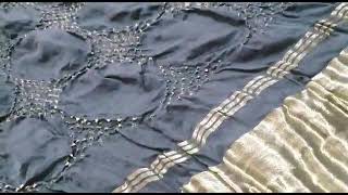 pure gajji silk saree AJRAKH with bandhani