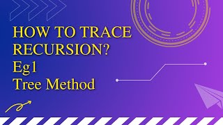 How to trace recursion? Eg1 Tree method
