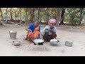 80 years old grandma how to make rice cake and eating with egg curry village cooking lifestyle