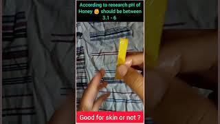 Dabur Honey 🍯 pH Test 🧿 Pass Or Fail ? #shorts #ytshorts #youtubeshorts #viral #phtest #honey