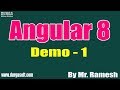 Angular 8 tutorial || Demo - 1 || by Mr. Ramesh On 23-12-2019