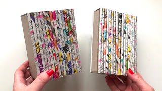 DIY Beautiful box made of cardboard and recycled newspapers | Paper craft