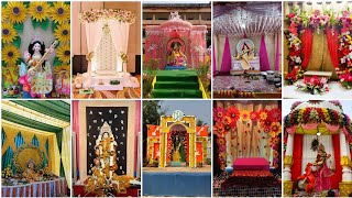 Top 50 Sarswati Puja Decoration ideas || sarswati puja decoration ideas for school || Sarswati Puja