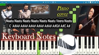 Naatu Naatu Piano Cover with Notes | Slow Version | MM Keeravaani | NTR | Ram Charan | SS Rajamouli