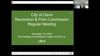 Recreation and Park Commission - November 16, 2022