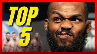 "Who are the 5 fighters that Jon Jones considers the best in the UFC?"