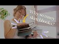 Why I have so many sketchbooks going at once | Watercolor Sketchbooks | Artist Sketchbook Collection