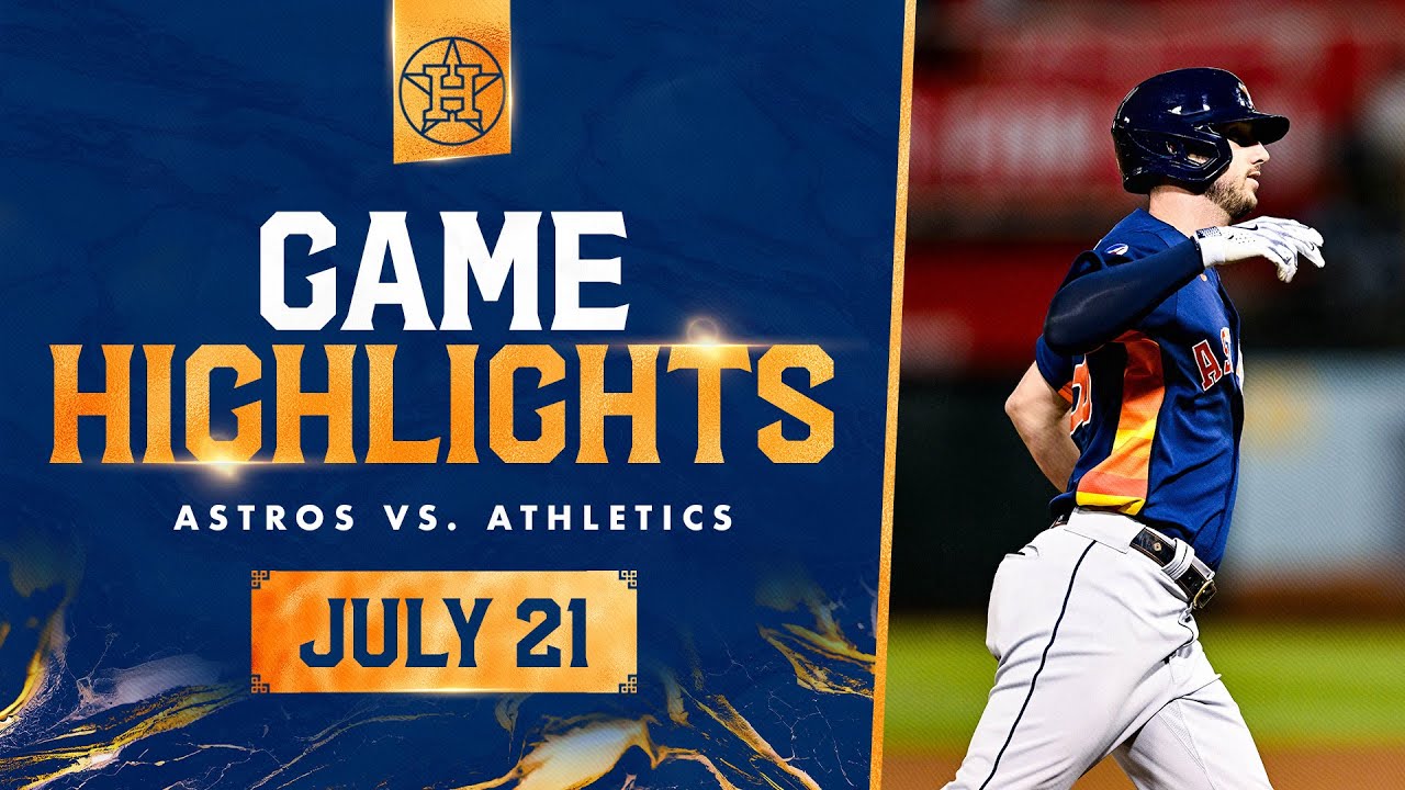 Astros Vs. A's Game Highlights (7/21/23) | MLB Highlights - YouTube