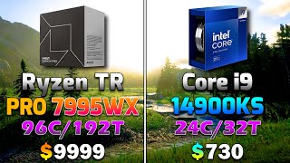 Ryzen Threadripper PRO 7995WX vs Core i9 14900KS | PC Gameplay Tested