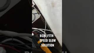 BSNL FTTH - SLOW SPEED SOLUTION - MAIN PROBLEM