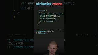 Making System.nanoTime Human Readable #java #shorts #coding #airhacks