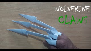 Origami Wolverine Claws : How to make Wolverine claws out of paper Easy origami claws.