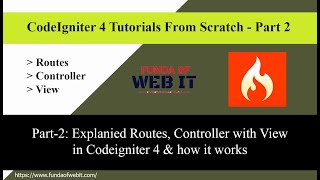 CodeIgniter 4 - Part-2: Explanied Routes, Controller with View in Codeigniter 4 & how it works