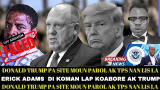 GWO NOUVEL:SE KONFIME EKIP DONALD TRUMP LA PAP DEPOTE MOUN BIDEN AK TPS,BWA KALE POU BANDI NAN PRA