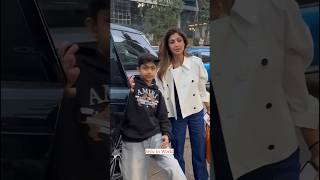 Shilpa Shetty with Son Arrives for Shopping at Bandra