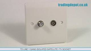 TRADING DEPOT: TD Line 1 Gang Isolated Satellite / TV Socket Part no: TLV468