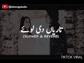 Taryaan Di Loye - Wajid Ali Baghdadi And Muskan Ali - Latest Punjabi Slowed and Reverb saraiki song