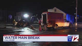 Crews respond to water main break in Fall River