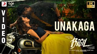 Bigil - Unakaga Official Lyric Video  Thalapathy Vijay Nayanthara  Arrahman   Atlee  Ags