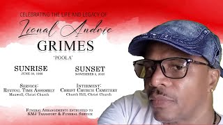 Celebrating the Life and Legacy of Lional Andric Grimes - 'Poola'