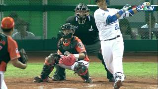 04/14 統一 vs 富邦 二局下，陳凱倫二壘安打，帶有一分打點