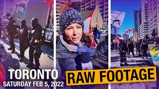 RAW: Freedom convoy protest in Toronto's downtown