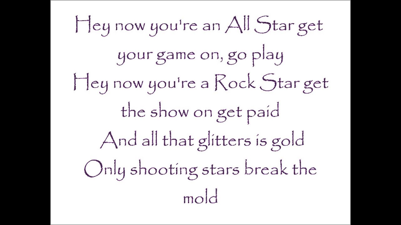 All Star- Smash Mouth Lyrics - YouTube