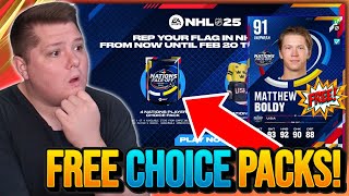 FREE 91 OVR?! | NHL 25 4 Nations Choice Packs