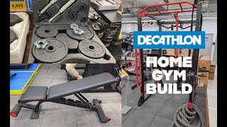 DECATHLON HOME GYM BUILD | Dumbells,Plates,Barbell,Bench, Rack 900,Dip Bars |Cheap | Domyos