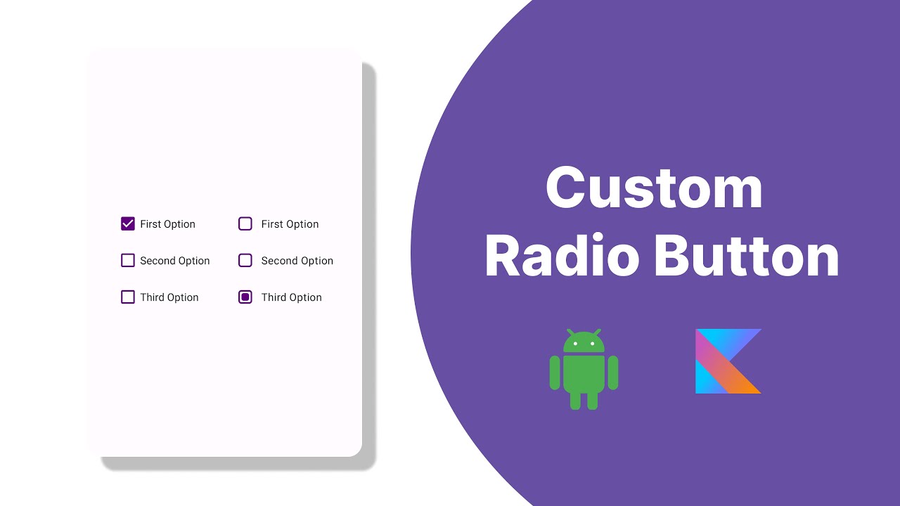 Custom Radio Button In Android Studio Youtube
