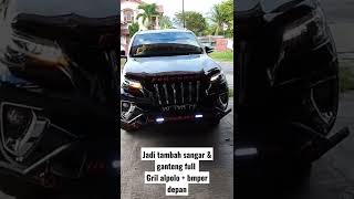 fortuner habis pasang grill + bemper depan + belakang . gak ada lawan. sangarrr + ganteng full