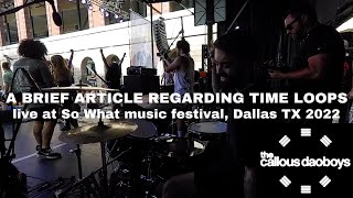 The Callous Daoboys - Time Loops |Live Drum Cam | SO WHAT FESTIVAL 2022