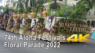 4K 74th Aloha Festivals Floral Parade in September 24th 2022