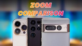 Pixel 7 Pro vs S22 Ultra vs iPhone 14 Pro Max Zoom Camera Comparison