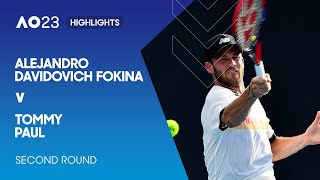 Alejandro Davidovich Fokina v Tommy Paul Highlights | Australian Open 2023 Second Round
